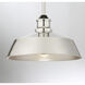 Vintage 1 Light 14 inch Polished Nickel Pendant Ceiling Light