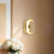 Pebble 8.25 inch Metallic Brass ADA Wall Sconce Wall Light