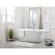 Coralie Glossy White and Chrome Bathtub