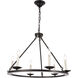 Maine 6 Light 26 inch Black Chandelier Ceiling Light