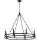 Dennison 8 Light 36 inch Matte Black Chandelier Ceiling Light