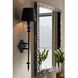 Anton 1 Light 8 inch Black Gesso Sconce Wall Light