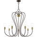Lucerne 7 Light 30 inch Bronze with Antique Brass Accents Chandelier Ceiling Light