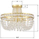 Seville 3 Light 16.5 inch Aged Brass Semi Flush Ceiling Light