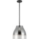 Trinity Pendant Ceiling Light in Smoked Glass