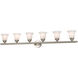 Neptune 6 Light 48 inch Brushed Nickel Bath Vanity Wall Light
