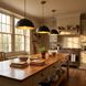 Vintage 1 Light 18 inch Matte Black with Natural Brass Pendant Ceiling Light