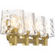Drysdale 4 Light 32.5 inch Soft Brass Bath Vanity Wall Light