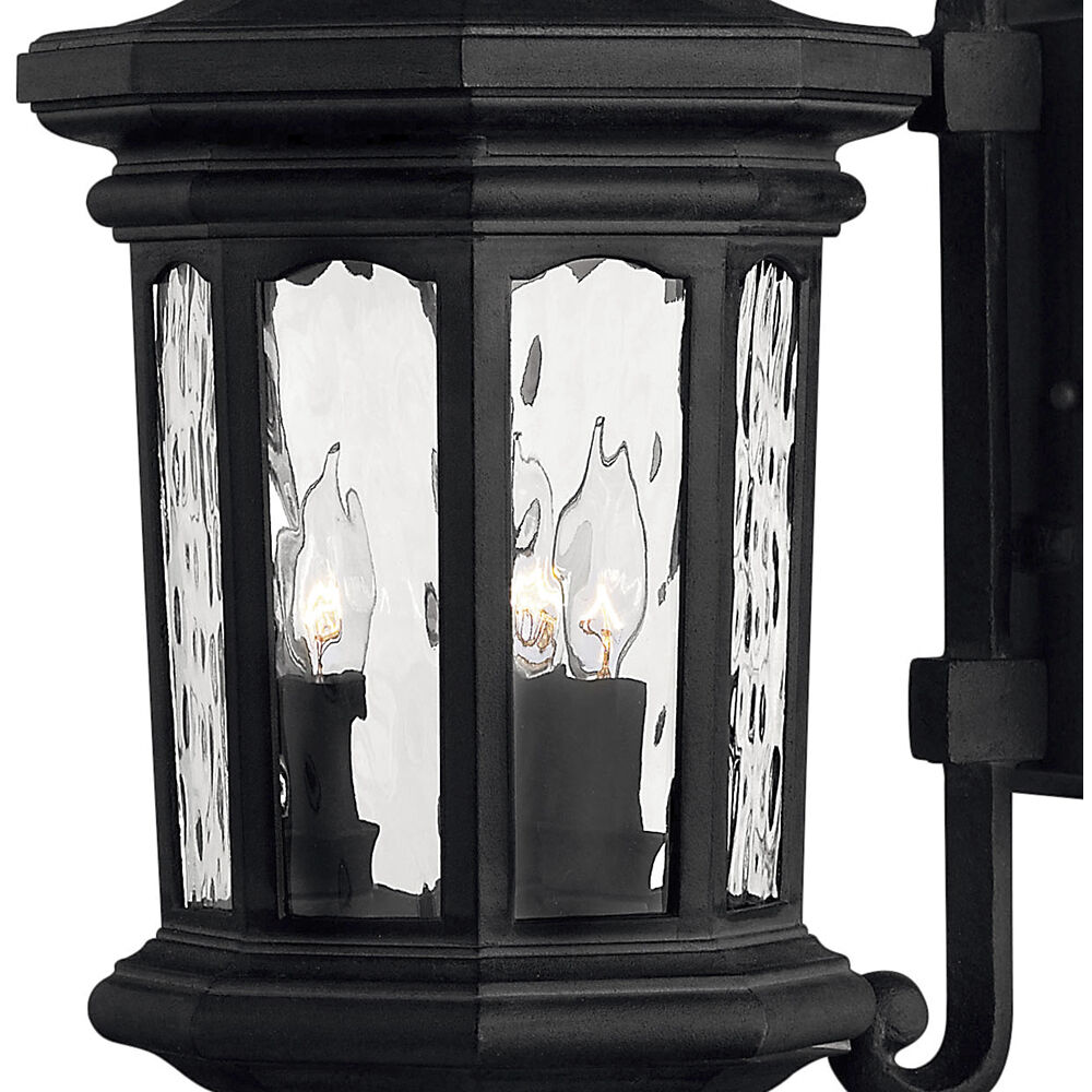 Estate Series Raley Outdoor Wall Mount Lantern in Museum Black, Non-LED, Medium