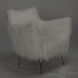 Rodney Bronze Powder Coat and White Fabric Occasional Chair