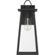 Ivory Dusk 1 Light 18 inch Matte Black Outdoor Wall Light, Large