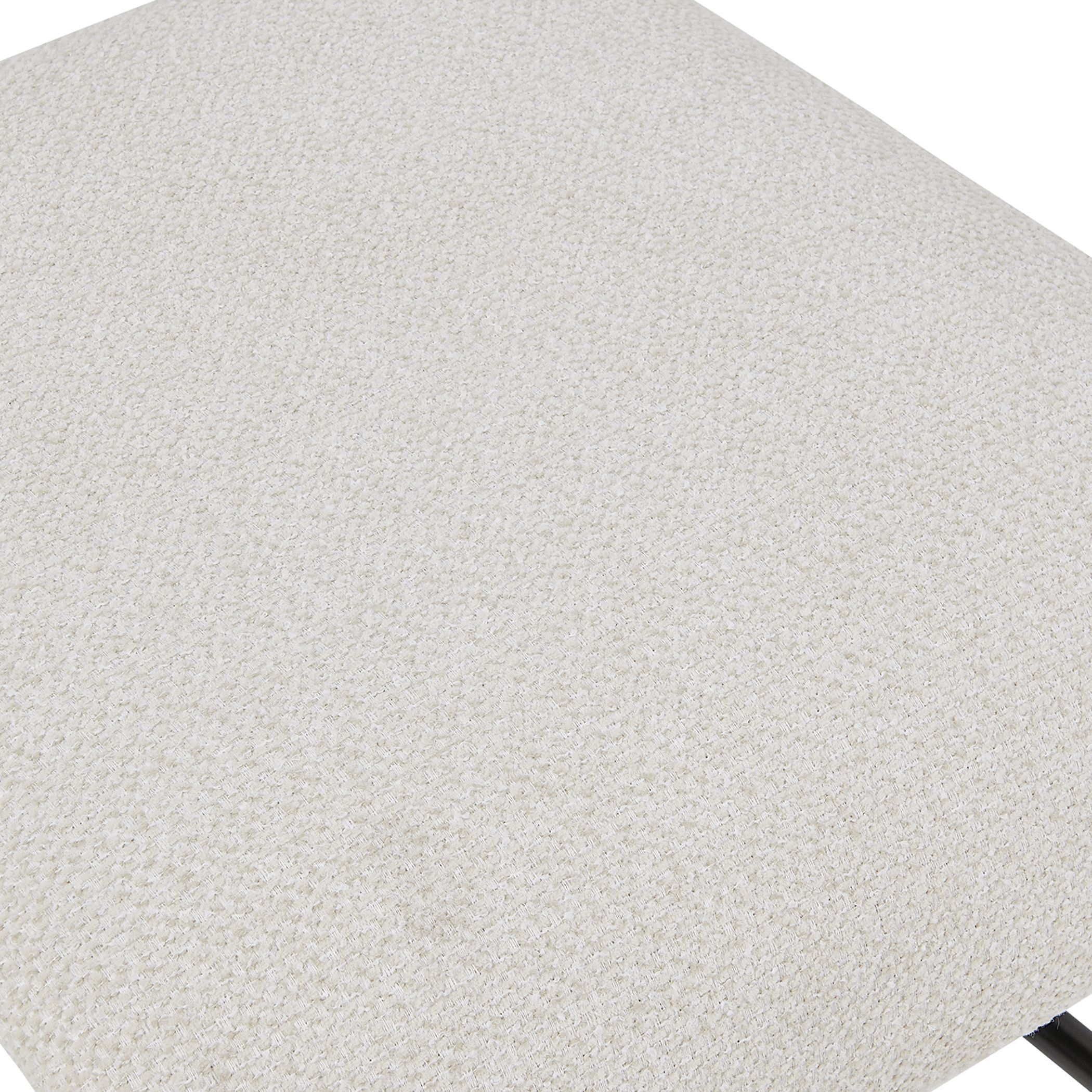 Arcane 26 inch Matte Black and Textured Ecru Counter Stool