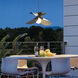 Hibiscus 1 Light 24.7 inch Coastal Burnished Steel Outdoor Pendant