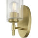 Solventa 1 Light 5.5 inch Vintage Brass Wall Sconce Wall Light