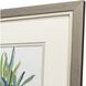 Tropical Leaves Square Green and Turquoise and Blue and Teal Framed Art, Propac