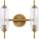 Whitmire 2 Light 14 inch Brushed Brass Vanity Light Wall Light