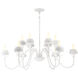North Fork 12 Light 38 inch Sand White Chandelier Ceiling Light, Two Tier