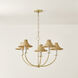 Twila 5 Light 30.25 inch Vintage Gold Leaf Chandelier Ceiling Light