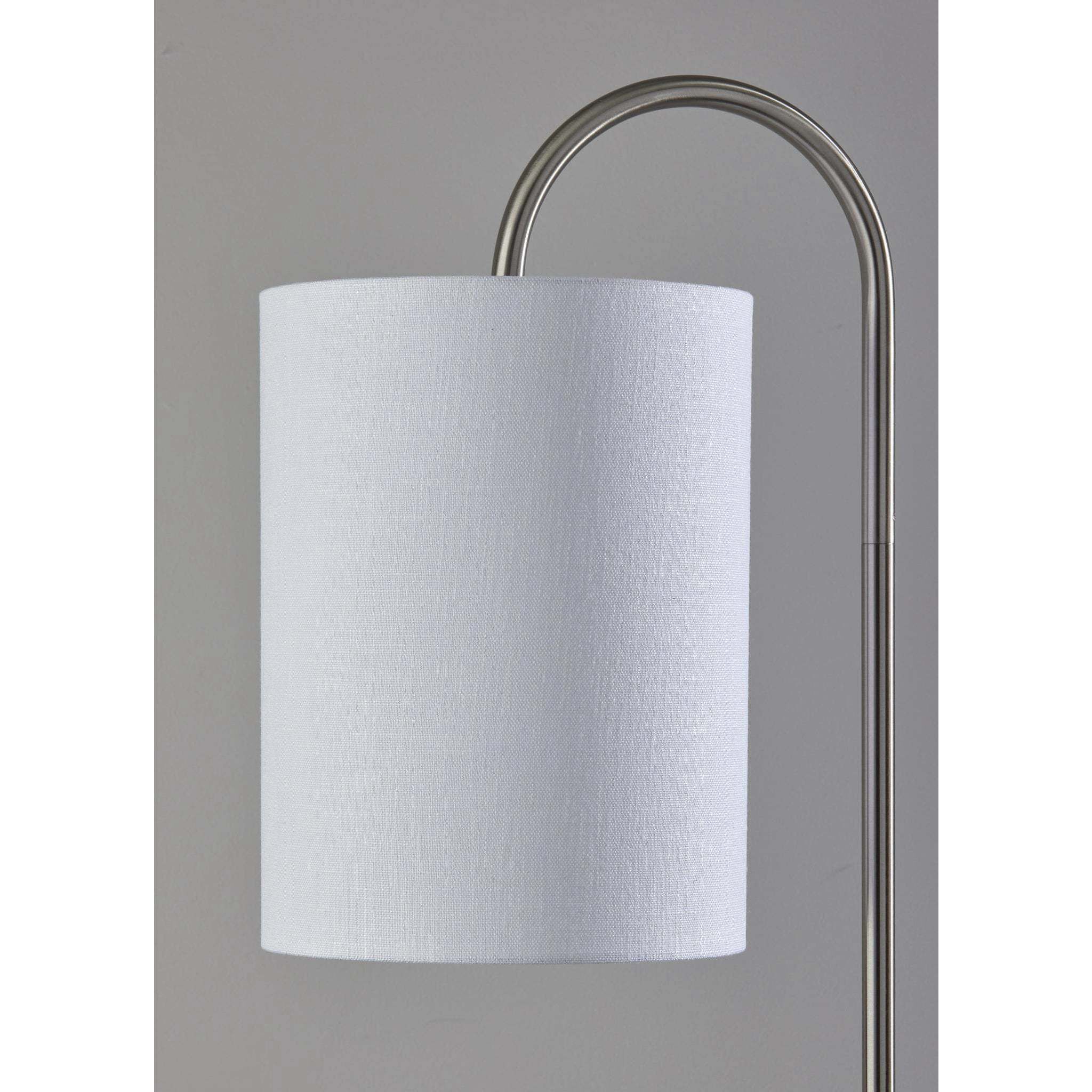 Amira 64 inch 60.00 watt Brushed Steel Shelf Floor Lamp Portable Light