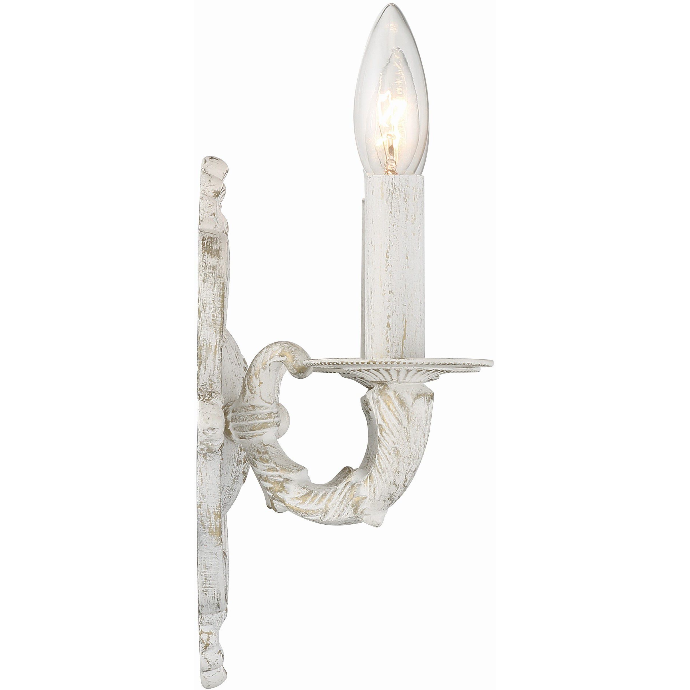 Paris Market Sconce Wall Light in Antique White