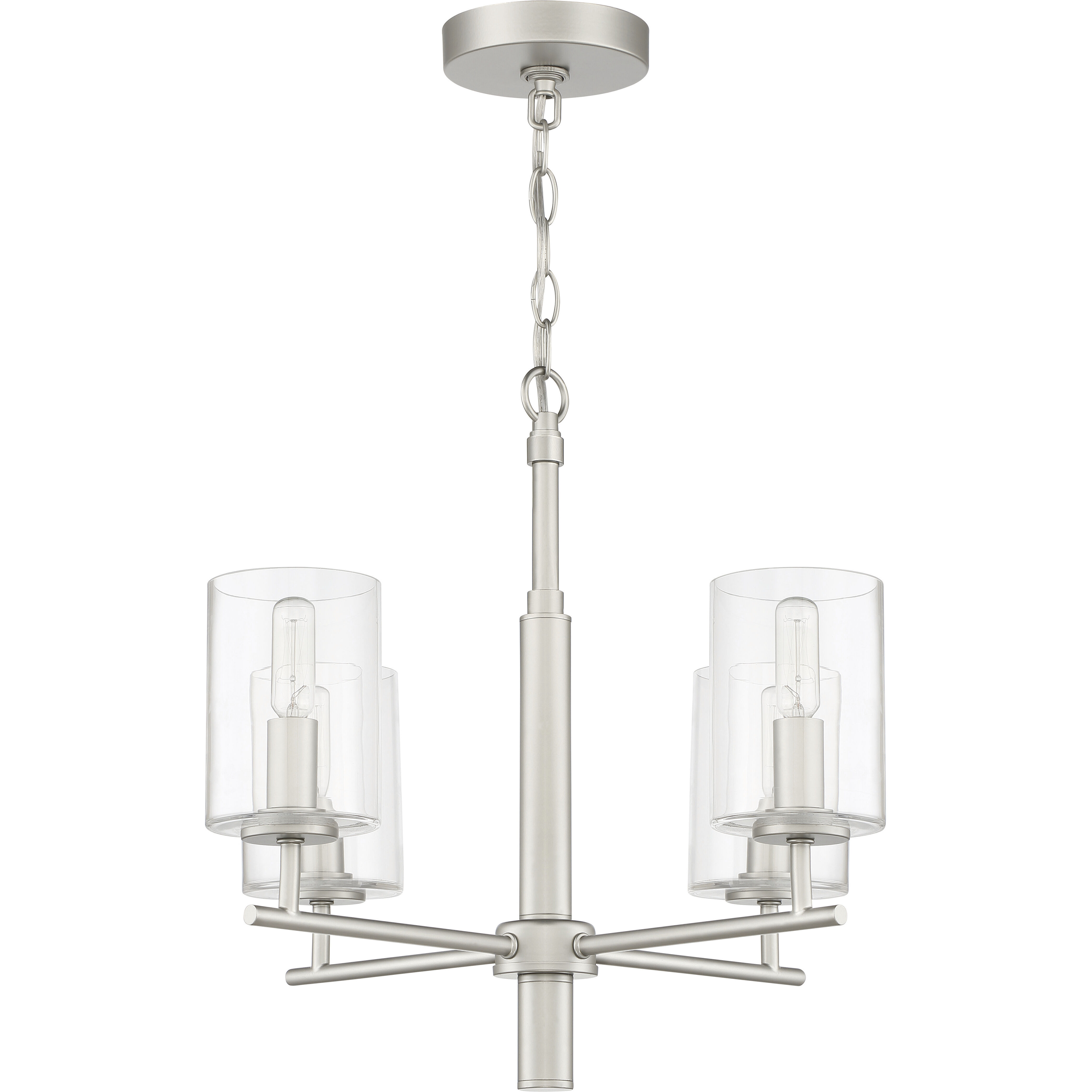 Hailie 4 Light 20 inch Satin Nickel Chandelier Ceiling Light