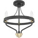 Merlin 12 inch Rustic Iron Chandelier Ceiling Light