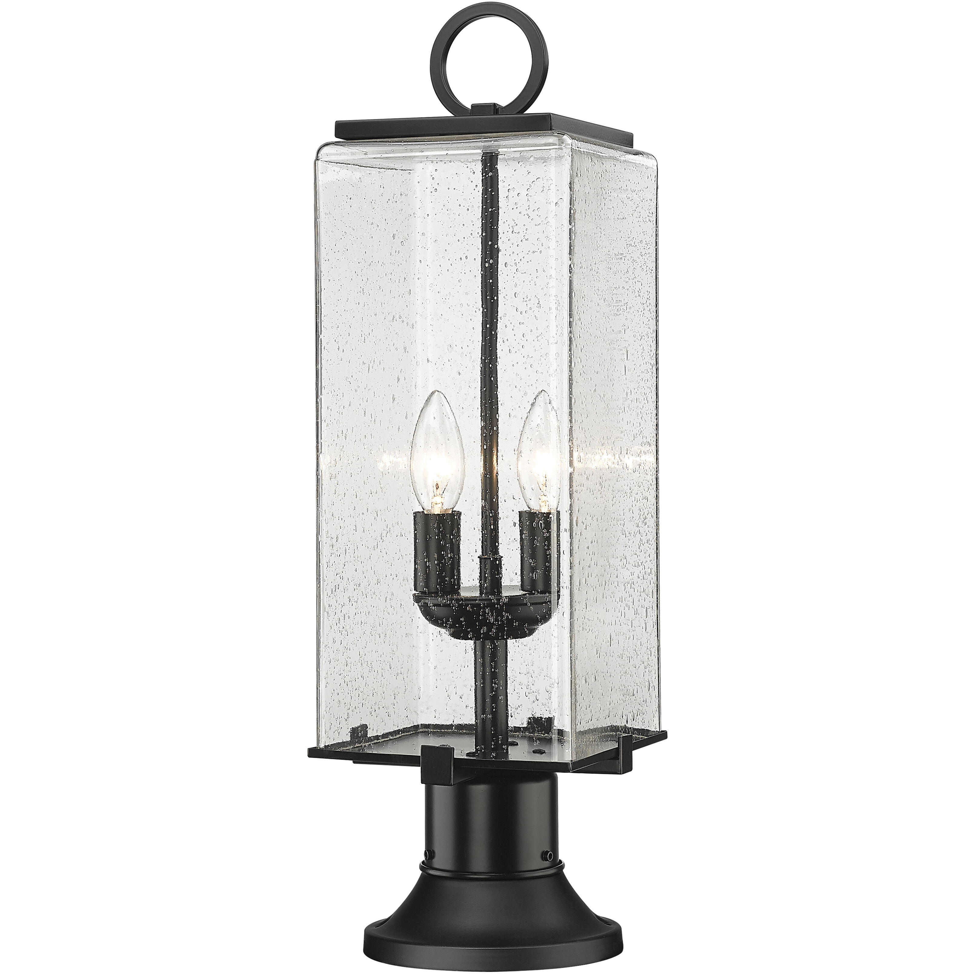 Sana 2 Light 22.25 inch Black Outdoor Pier Mounted Fixture