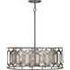 Hexly 6 Light 28 inch Bronze and Sultry Silver Pendant Ceiling Light