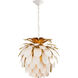 Chapman & Myers Cynara 1 Light 22.5 inch Plaster White Chandelier Ceiling Light in White with Gild, Medium