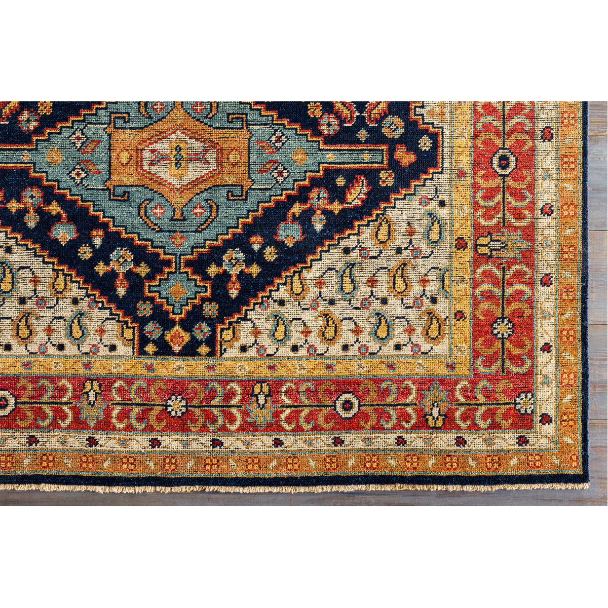 Reign 108 X 72 inch Navy Rug in 6 X 9, Rectangle