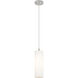 Downtown Urban Crown Point 1 Light 3.88 inch Satin Nickel Pendant Ceiling Light in Matte White