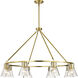 Gianna 40 inch Vintage Brass Chandelier Ceiling Light
