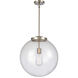 Franklin Restoration Beacon 1 Light 16 inch Brushed Satin Nickel Pendant Ceiling Light in Incandescent, Seedy