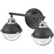 Fletcher 2 Light 16 inch Black with Chrome Vanity Light Wall Light in Black/Chrome