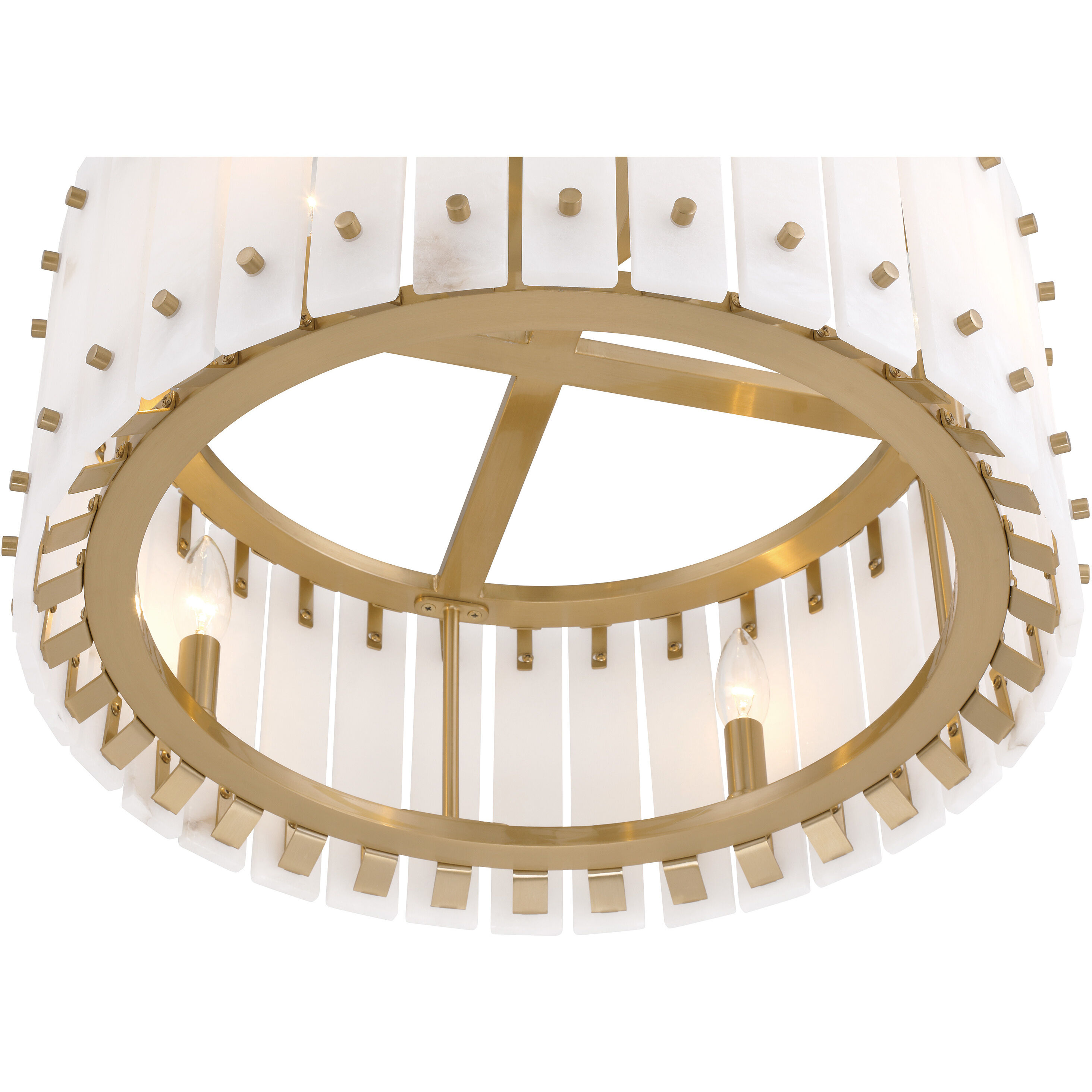 Bardon 4 Light 20.75 inch Celeste Brass Semi-Flush Ceiling Light