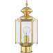 Outdoor Basics 1 Light 15 inch Polished Brass Outdoor Post Top Lantern