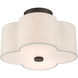 Solstice 2 Light 13 inch English Bronze Semi Flush Ceiling Light