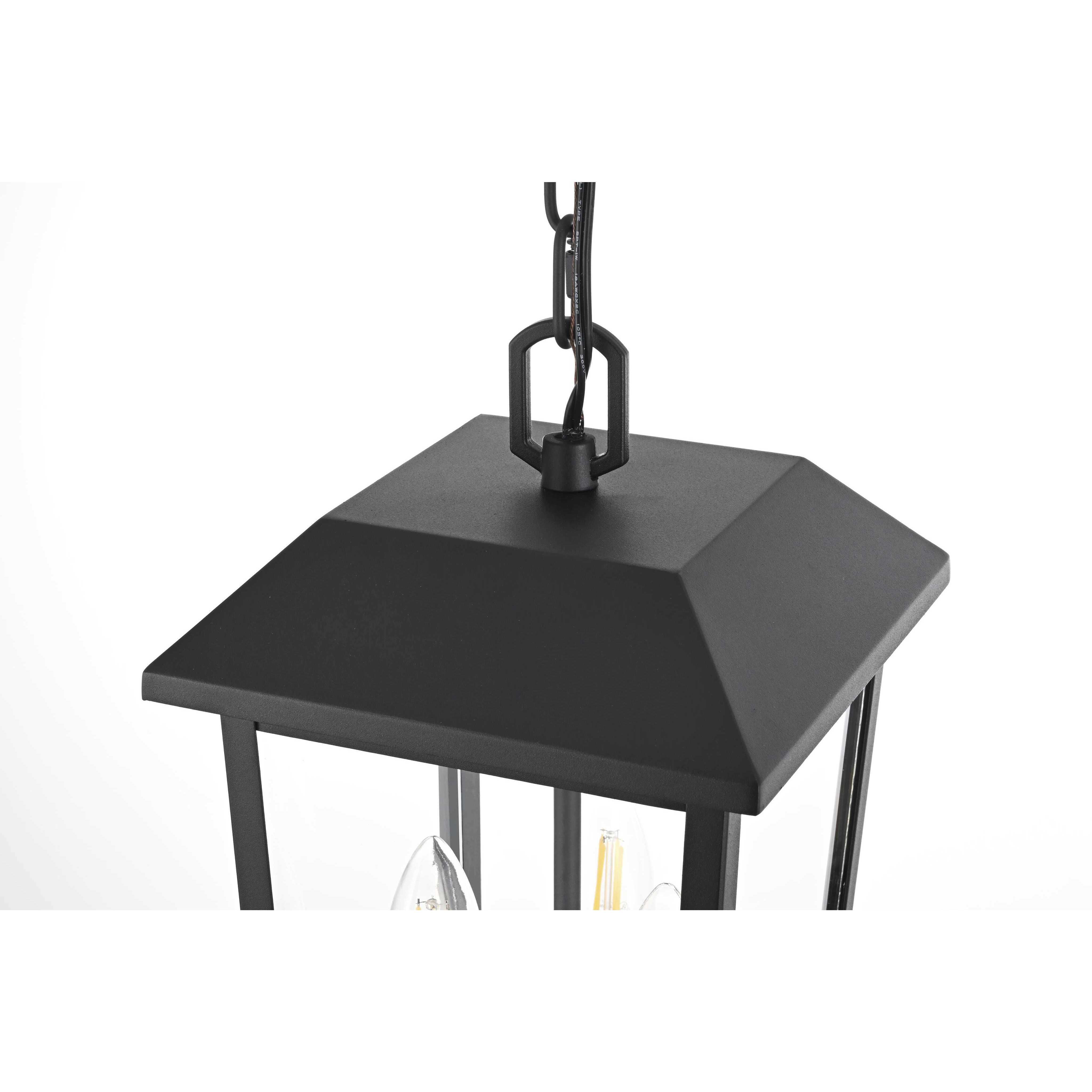 Riggs 3 Light 8 inch Black Outdoor Pendant