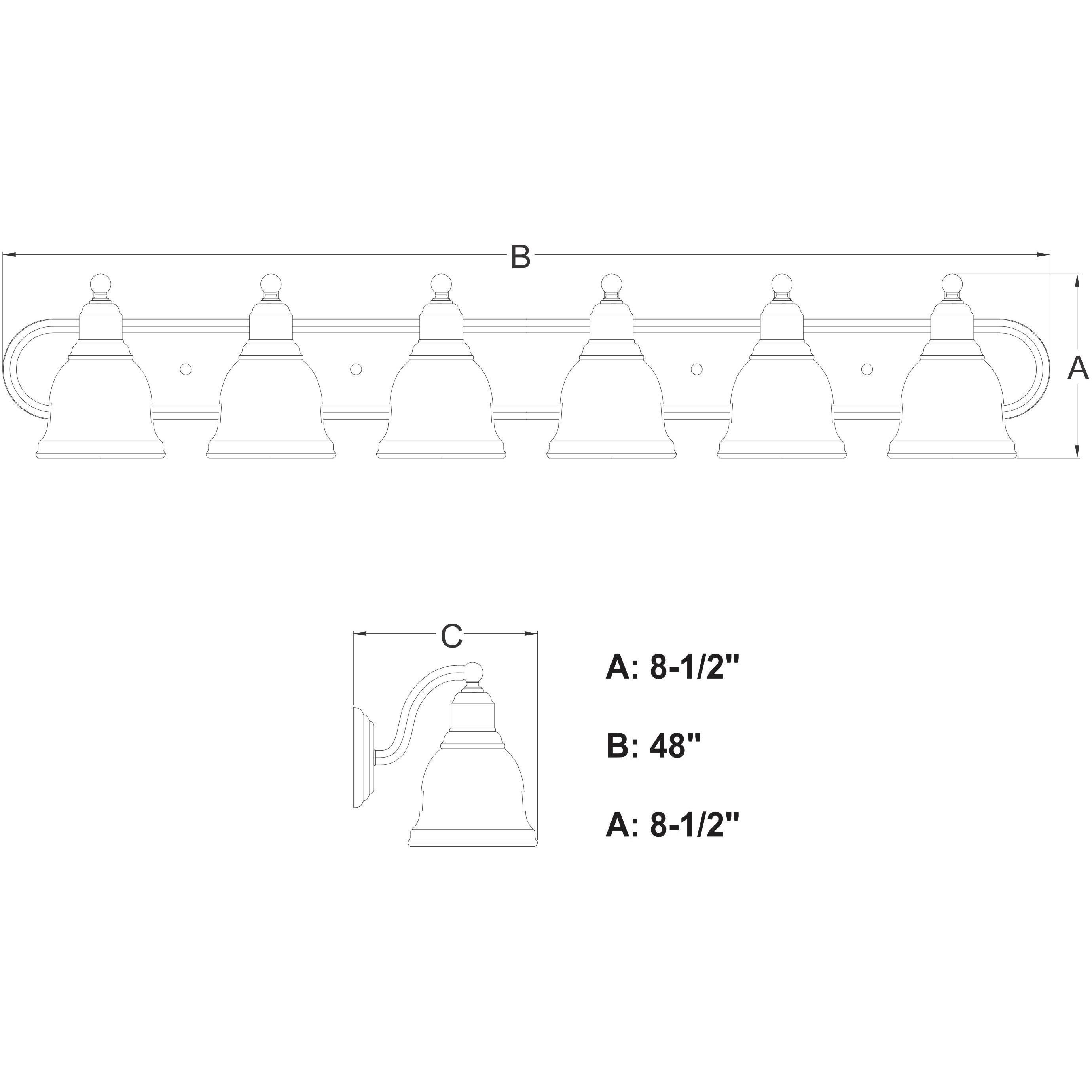LaSalle LED 48 inch Parisian Bronze Bathroom Light Wall Light