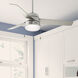 Aker 52 inch Brushed Nickel with Matte Nickel/Light Grey Oak Blades Ceiling Fan
