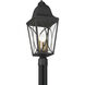 Cardigan 3 Light 23.75 inch Sand Coal and Olden Brass Outdoor Post Lantern, Great Outdoors