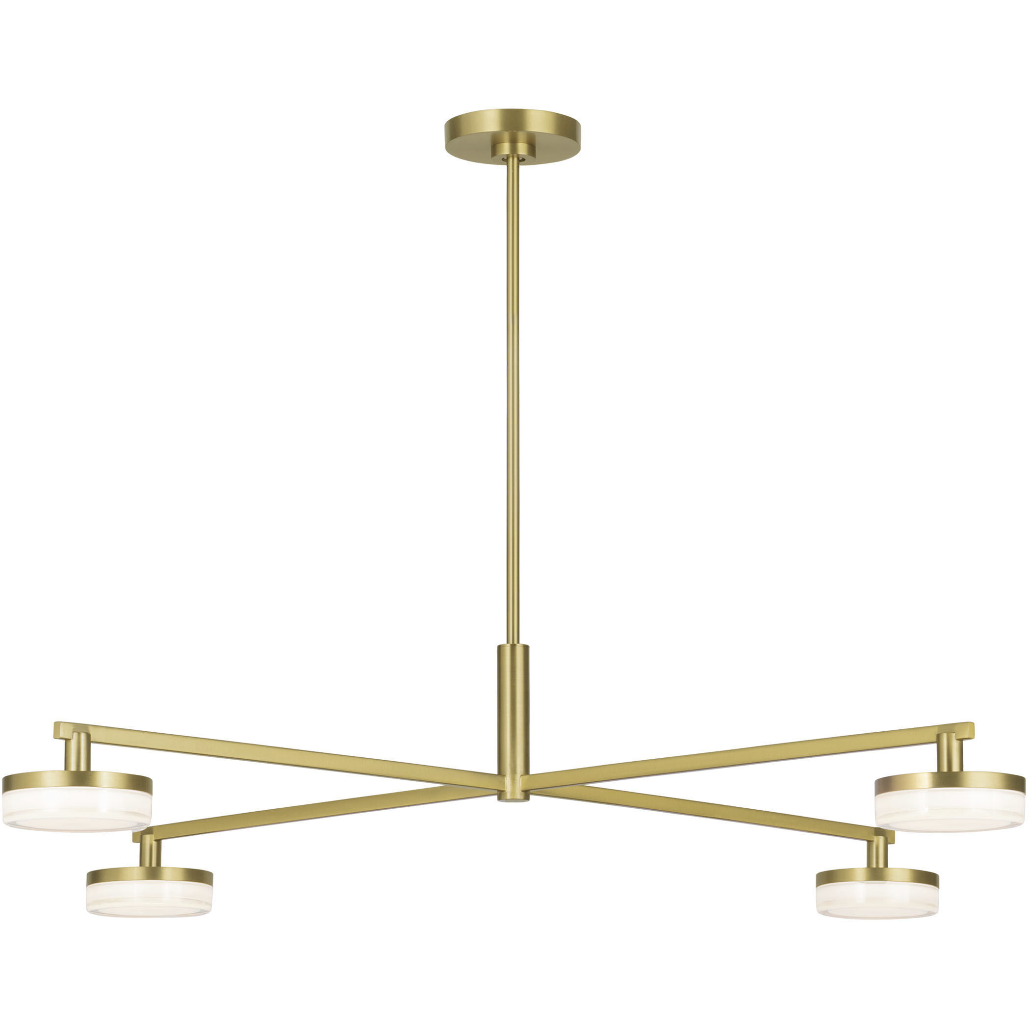 Sean Lavin Khan LED 34 inch Burnished Brass Chandelier Ceiling Light