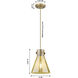 Downtown Urban Newton Cone 1 Light 8 inch Satin Nickel Pendant Ceiling Light in Matte White