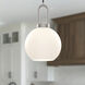 Alora Mood Soji 1 Light 7.88 inch Brushed Nickel Pendant Ceiling Light in Matte Opal Glass