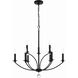 Mila 9 Light 28 inch Black Chandelier Ceiling Light