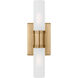 Keaton Bath Vanity Wall Light in Satin Brass