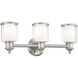 Middlebush 3 Light 24 inch Brushed Nickel Bath Vanity Wall Light