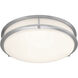 Solero II 12 inch Brushed Steel Flush Mount Ceiling Light