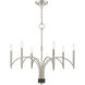 Wisteria 6 Light 26 inch Brushed Nickel Chandelier Ceiling Light