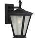 Cardiff 1 Light 13 inch Textured Black Outdoor Wall Lantern, with DURASHIELD, Small